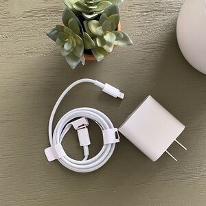 White Charging Cable and Adapter